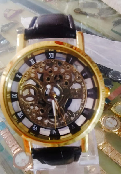 Goldish Luxury Lumina Leather Watch